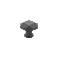 Schaub Menlo Park Faceted Knob 1 1/4 inch dia Matte Black