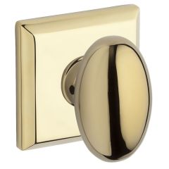 Baldwin Reserve Series Ellipse Knob with Traditional Square Rosette