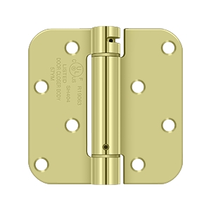 Deltana 4 x 4 Inch 5/8 Inch Radius Corner Single Action, Steel Spring Benchmark Hinge - Each