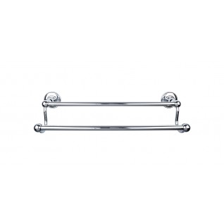 Top Knobs ED7PCD Edwardian 18 inch Double Towel Bar Polished Chrome