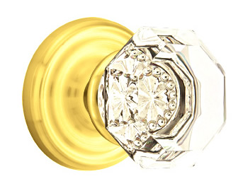 Emtek Old Town Clear Knob with Regular Rosette