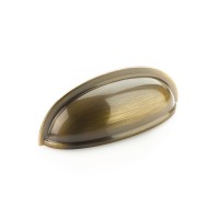 Schaub Traditional Design Cup Pull 4 5/8 inch cc Antique Brass