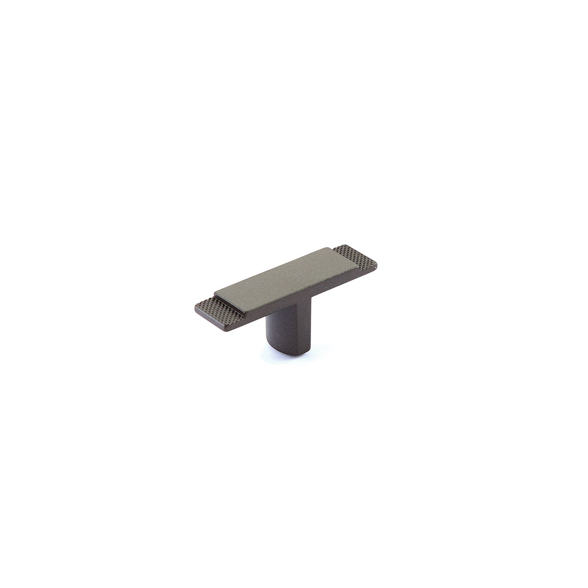 Schaub Quadrato, 2-3/8 Inch x 5/8 Inch, Wide T-Knob In Gun Metal