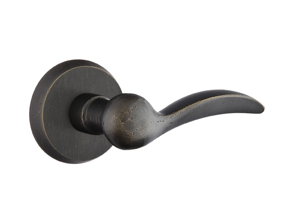 Emtek Sandcast Bronze Durango Lever with Style 2 Rosette