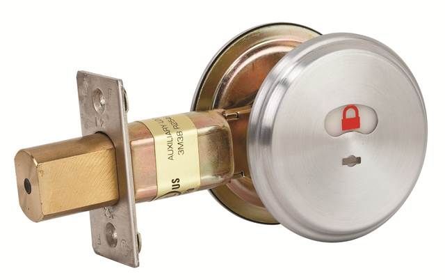 Dormakaba Commercial Hardware QDB285-626 Deadbolt - Indicator with 2-3/4 Inch Backset and ASA Strike Satin Chrome Finish