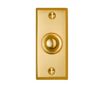 Beslagsboden Doorbell Push and Cover - Brushed Brass