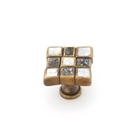 Schaub Avalon Bay 1-3/8 Inch Checker Cabinet Knob - Estate Dover