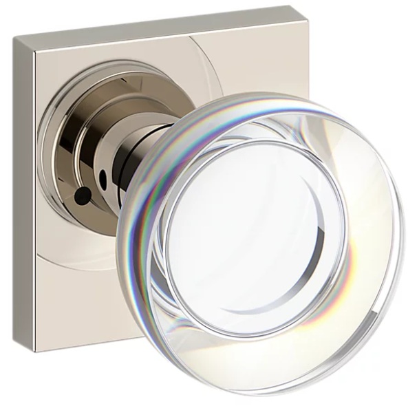 Baldwin Reserve Series Contemporary Knob with Square Rosette