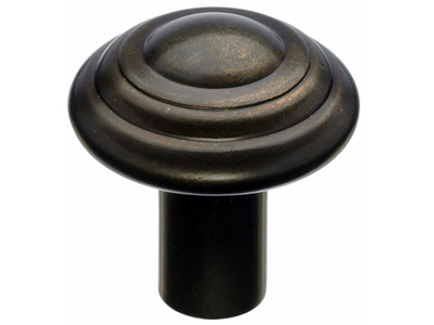 Top Knobs M1472 Aspen Button Knob 1 1/4 Inch Medium Bronze