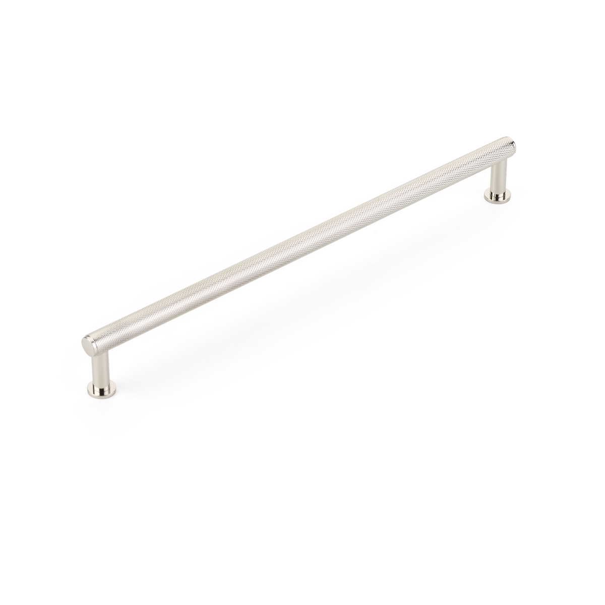 Schaub Pub House, 10 Inch cc, Knurled Polished Nickel Pull
