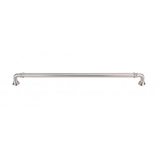 Top Knobs Chareua TK326BSN Reeded Pull 12 Inch CC Brushed Satin Nickel