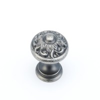 Schaub Corinthian 1 3/8 inch Diameter Round Knob in Corinthian Silver