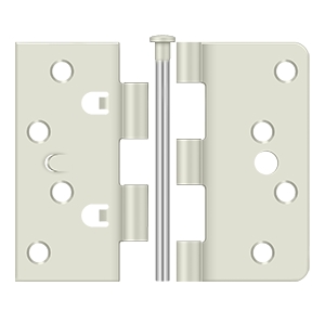 Deltana 4 Inch x 4 Inch x 1/4 Inch Square Hinge, Prime Coat White