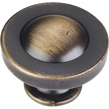Hardware Resources Cordova 1-1/4 Inch Cabinet Knob- Antique Brushed Satin Brass
