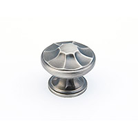 Schaub Country 1 3/8 inch Diameter Round Knob in Antique Nickel