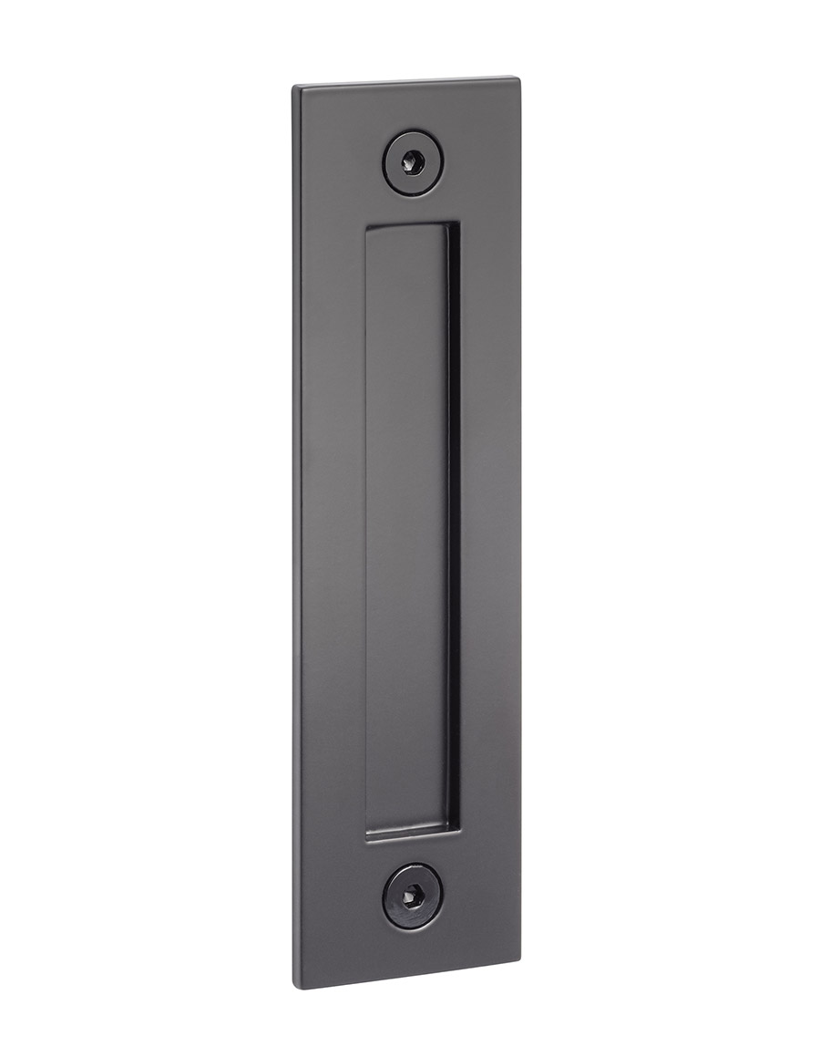 Sure-Loc Flush Mounted Barn Door Handle - Flat Black