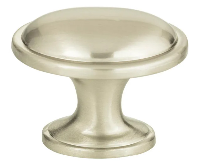 Atlas Homewares Austen Oval Knob 1 5/16 Inch Brushed Nickel