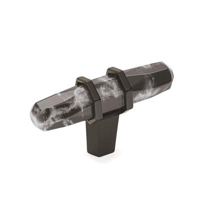 Amerock Carrione 2-1/2 Inch Cabinet Knob Marble Black/Black Bronze