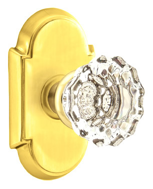 Emtek Astoria Clear Knob with Style 8 Rosette