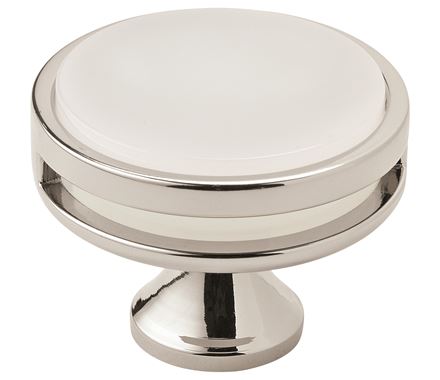 Amerock Oberon 1 3/4 Inch Cabinet Knob Polished Nickel/Frosted