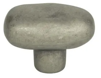 Atlas Homewares Distressed Oval Knob 1 11/16 Inch Pewter