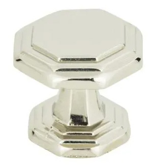 Atlas Homewares Dickinson Octagon Knob 1 1/4 Inch Polished Nickel