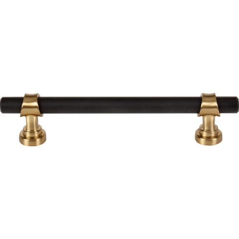 Top Knobs M2716 Bit Pull 5 1/16 Inch CC Flat Black and Honey Bronze