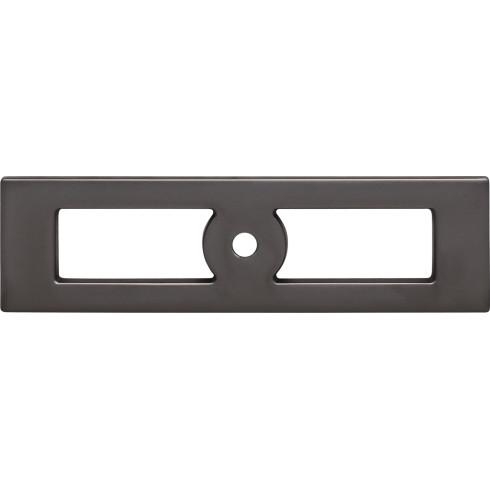 Top Knobs TK922AG Hollin Knob Backplate 3 3/4 Inch Ash Gray