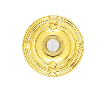 Emtek Brass Ribbon & Reed Door Bell Cover
