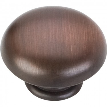 Hardware Resources Gatsby 1-3/16 Inch Mushroom Cabinet Knob - Brushed Oil-Rubbed Bronze