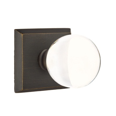Emtek Sandcast Bristol Door Knob with Style 6 Rosette