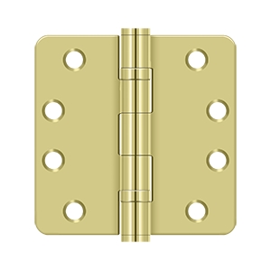 Deltana 4 x 4 Inch 1/4 Inch Radius Corner Heavy Duty Ball Bearings Steel Hinge - Pair