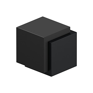 Deltana Floor Door Bumper 1 3/4 Inch, Cube, Contemporary, Stainless Steel