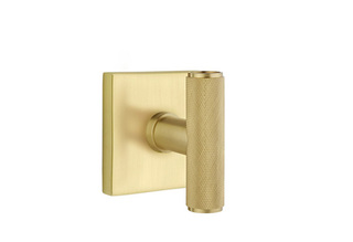 Emtek Ace Knurled Door Knob with Square Rosette