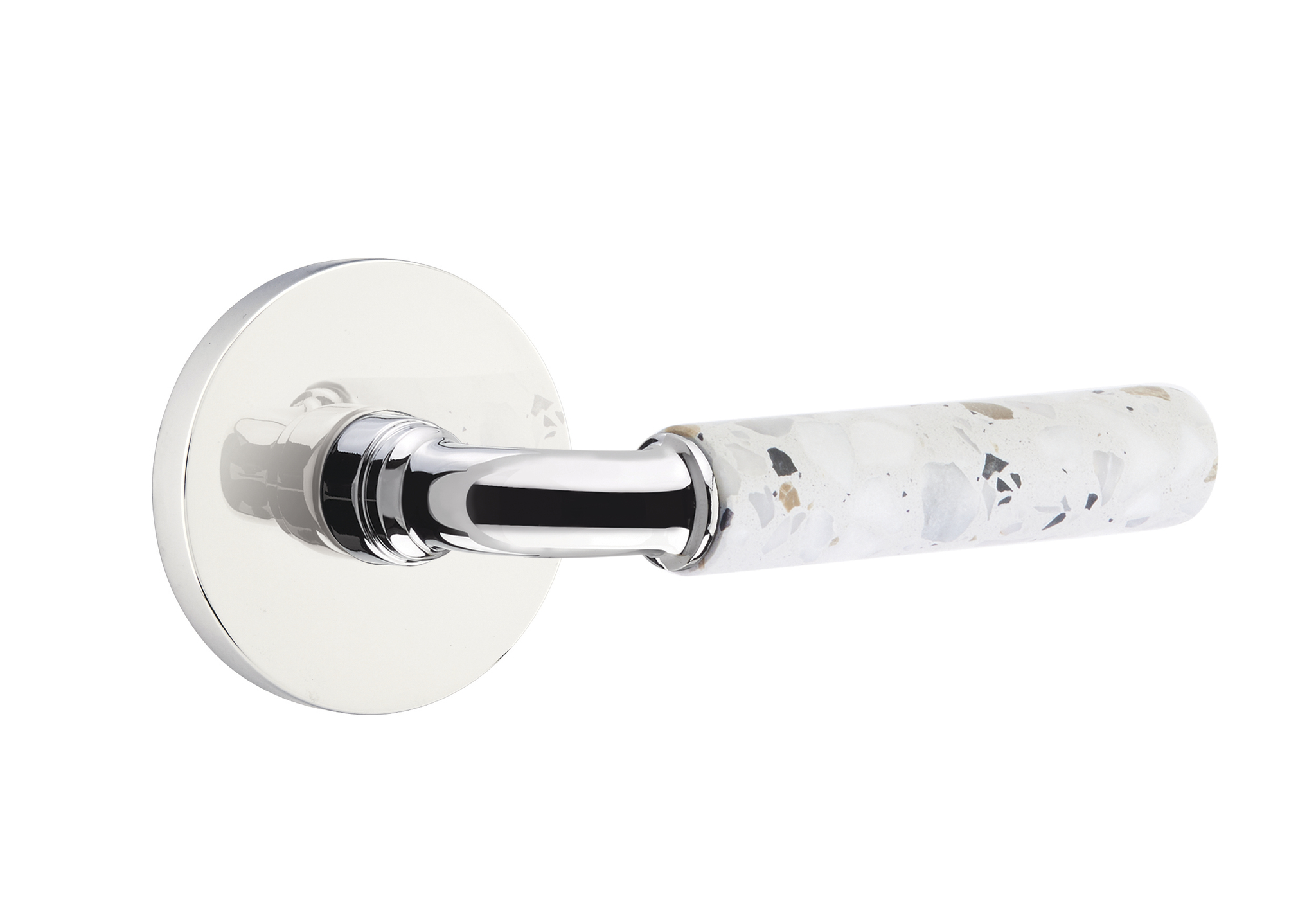 Emtek Terrazzo R-Bar Style Door Lever with Disk Rosette