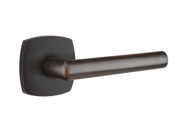 Emtek Stuttgart Modern Lever Handle with Urban Modern Rosette