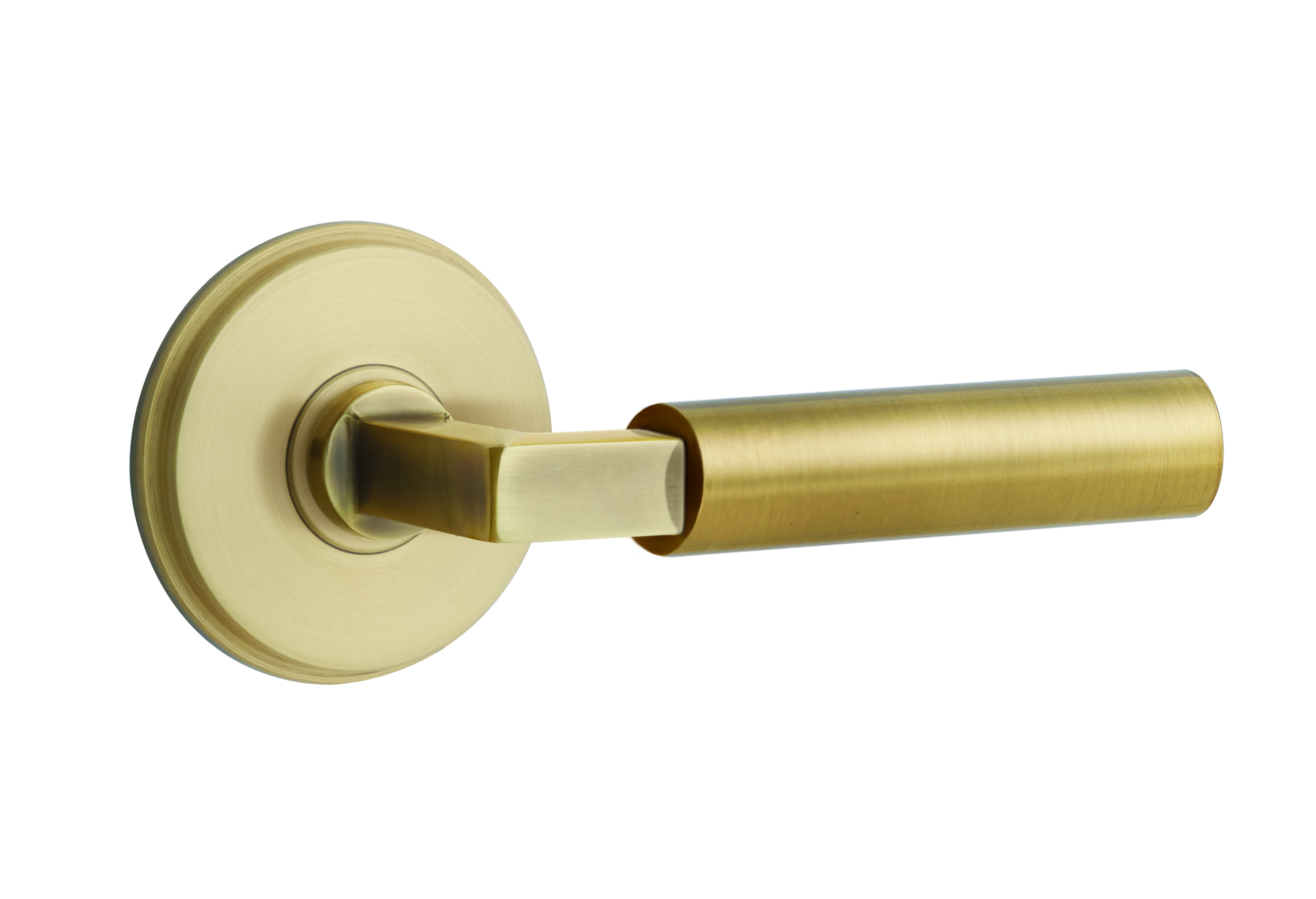 Emtek Smooth Grip L-Square Style Door Lever with Watford Rosette