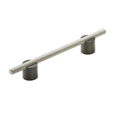 Amerock Transcendent 5-1/16 Inch cc Cabinet Pull Matte Black/Silver Champagne