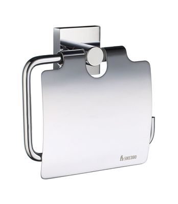 Smedbo House Collection Toilet Roll Holder with Lid - Polished Chrome