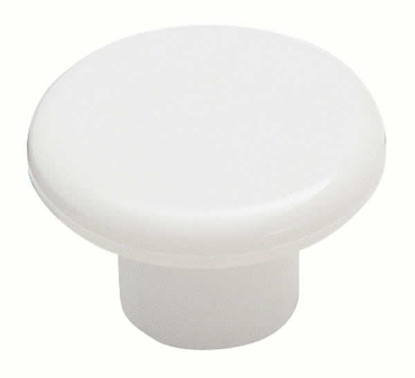 Amerock Allison Value 1 1/4 Inch Plastic White Cabinet Knob