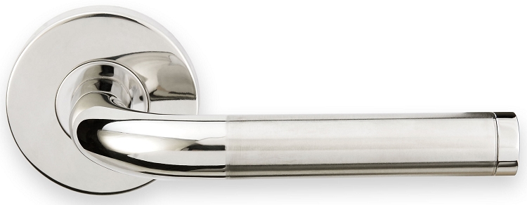 Inox 108 Vienna Lever Handle with Round Rosette
