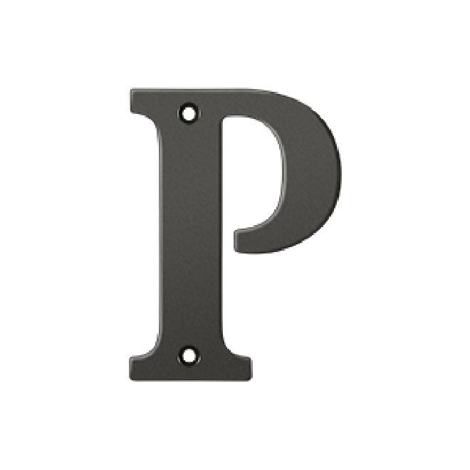 Deltana Solid Brass 4 Inch Residential Letter P