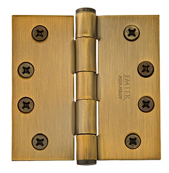 Emtek 4 Inch Heavy Duty Door Hinges with Square Corners (pair)