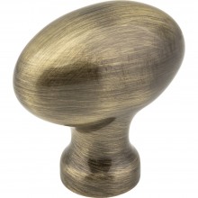 Hardware Resources Lyon 1 9/16 inch Football Cabinet Knob in Brushed Antique Brass