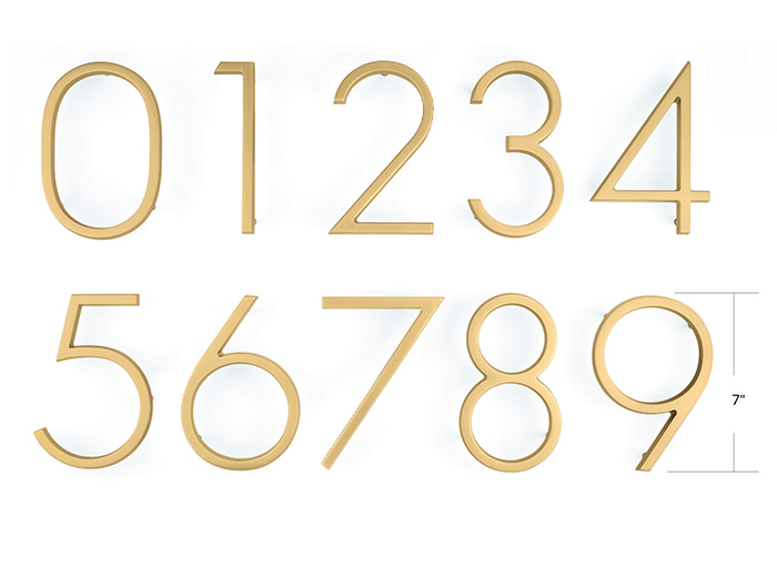 Emtek 7 Inch Modern House Numbers