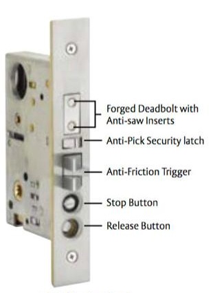 Emtek F13 Listed Mortise Lock Box ONLY; Knob by Knob or Lever by Lever
