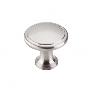 Top Knobs M376 Nouveau 1 1/8 Inch Cabinet Knob Brushed Satin Nickel
