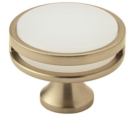 Amerock Oberon 1 3/4 Inch Cabinet Knob Golden Champagne/Frosted