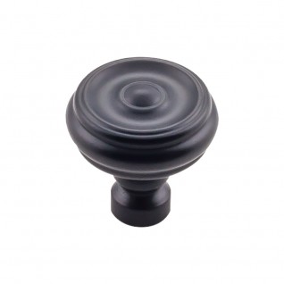 Top Knobs TK882BLK Brixton 1 1/4 inch Button Knob Black