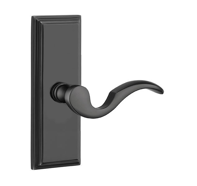Emtek Cortina Lever with 7 Inch Wilshire Sideplate